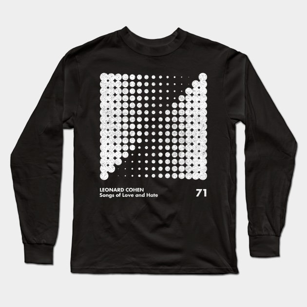 Leonard Cohen / Songs Of Love & Hate / Minimal Graphic Design Tribute Long Sleeve T-Shirt by saudade